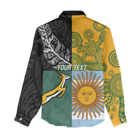 Personalised Rugby 2025 Championship Women Casual Shirt Combination of Southern Hemisphere Countries LT14 - Polynesian Pride