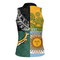Personalised Rugby 2025 Championship Women Sleeveless Polo Shirt Combination of Southern Hemisphere Countries LT14 - Polynesian Pride