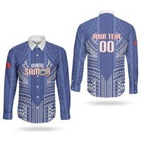 Custom Manu Samoa Rugby 2026 Couples Matching Off Shoulder Maxi Dress and Long Sleeve Button Shirt Samoan Pattern