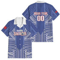 Custom Manu Samoa Rugby 2026 Family Matching Short Sleeve Bodycon Dress and Hawaiian Shirt Samoan Pattern