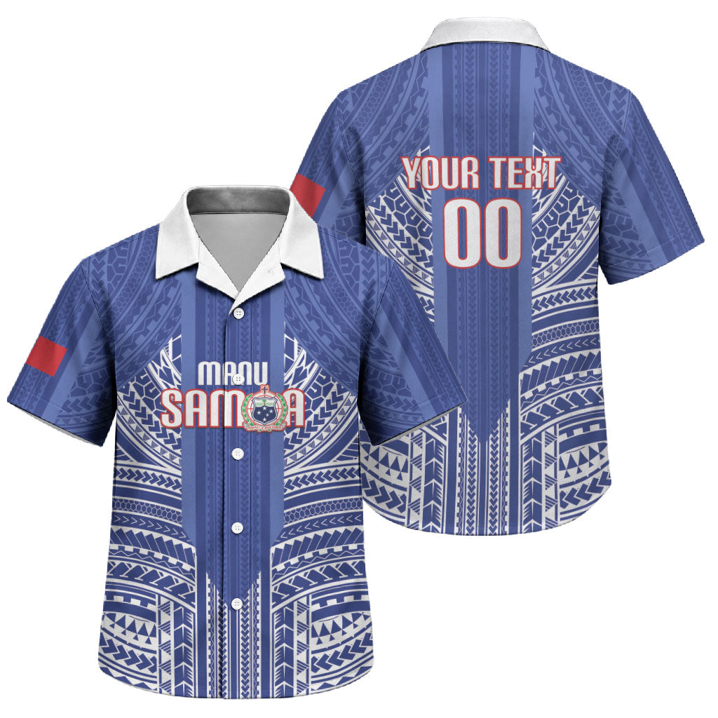 Custom Manu Samoa Rugby 2026 Family Matching Short Sleeve Bodycon Dress and Hawaiian Shirt Samoan Pattern