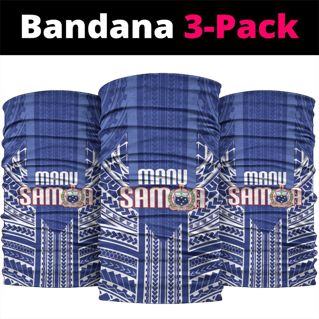 Manu Samoa Rugby 2026 Neck Gaiter Samoan Pattern LT14 package One Size: 25*50cm Blue - Polynesian Pride