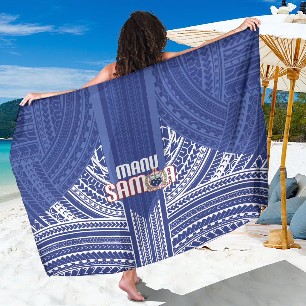 Manu Samoa Rugby 2026 Sarong Samoan Pattern LT14 One Size 44 x 66 inches Blue - Polynesian Pride