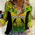 Papua New Guinea Rugby Women Casual Shirt Enga Mioks PNG Polynesian Pattern LT14 Female Green - Polynesian Pride