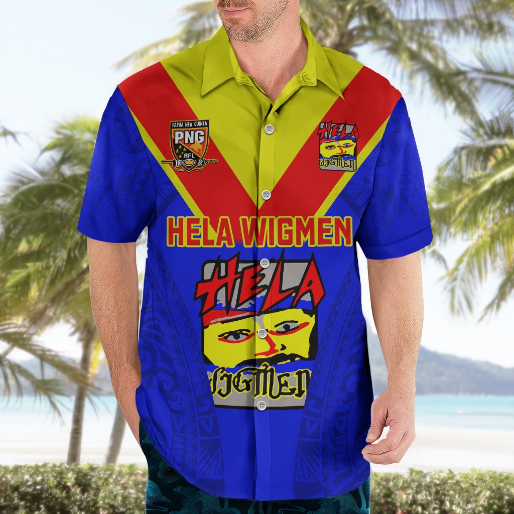 Papua New Guinea Rugby Hawaiian Shirt Hela Wigmen PNG Polynesian Pattern LT14 - Polynesian Pride