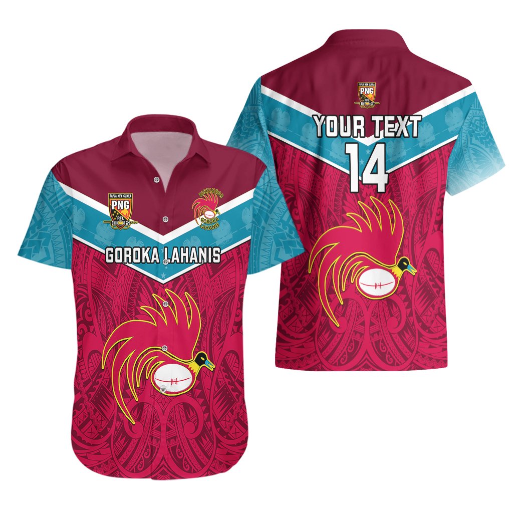 Custom Papua New Guinea Rugby Hawaiian Shirt Goroka Lahanis PNG Polynesian Pattern LT14 - Polynesian Pride
