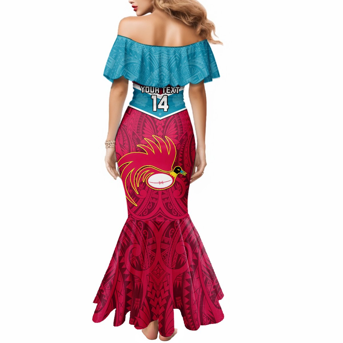 Custom Papua New Guinea Rugby Mermaid Dress Goroka Lahanis PNG Polynesian Pattern LT14 - Polynesian Pride