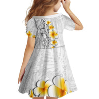 White Tropical Plumeria With Galaxy Polynesian Art Family Matching Long Sleeve Bodycon Dress and Hawaiian Shirt LT14 - Polynesian Pride