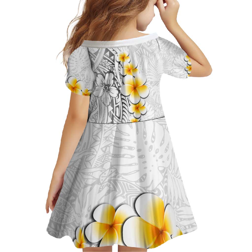 White Tropical Plumeria With Galaxy Polynesian Art Family Matching Off Shoulder Maxi Dress and Hawaiian Shirt LT14 - Polynesian Pride