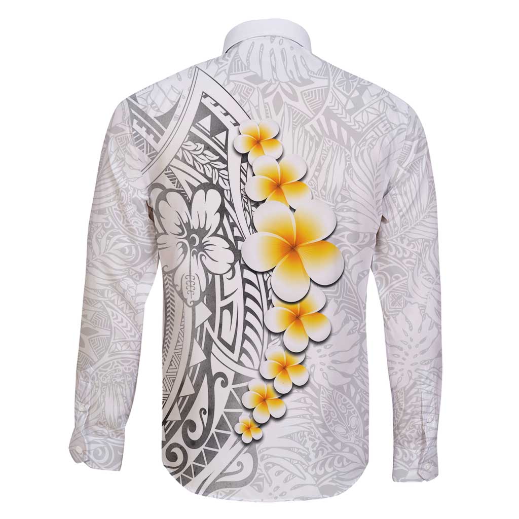 White Tropical Plumeria With Galaxy Polynesian Art Family Matching Summer Maxi Dress and Hawaiian Shirt LT14 - Polynesian Pride
