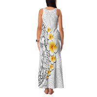 White Tropical Plumeria With Galaxy Polynesian Art Family Matching Tank Maxi Dress and Hawaiian Shirt LT14 - Polynesian Pride
