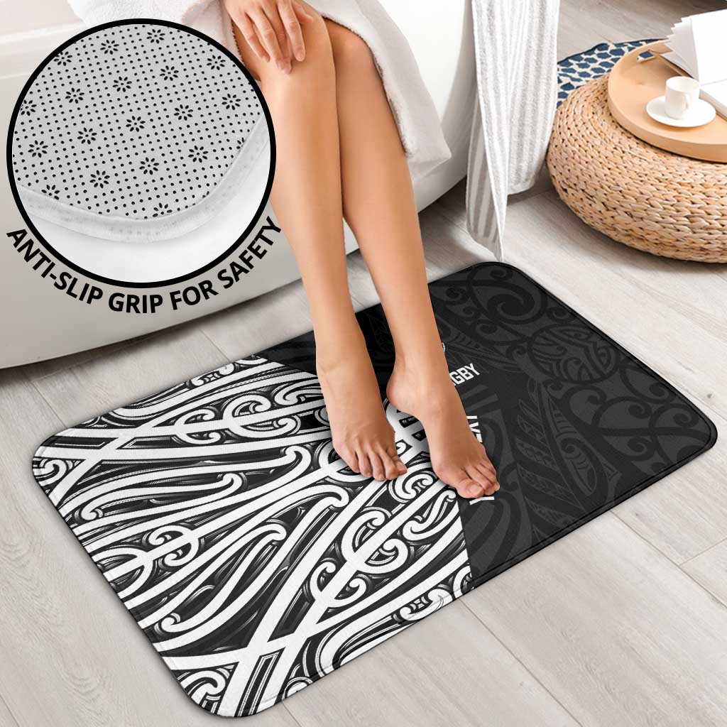 New Zealand Silver Fern Rugby Custom Bathroom Set Maori Koru Go Black Fern LT14 - Polynesian Pride