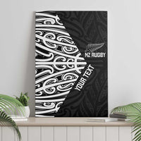 New Zealand Silver Fern Rugby Custom Canvas Wall Art Maori Koru Go Black Fern LT14 - Polynesian Pride
