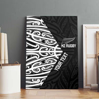 New Zealand Silver Fern Rugby Custom Canvas Wall Art Maori Koru Go Black Fern LT14 - Polynesian Pride