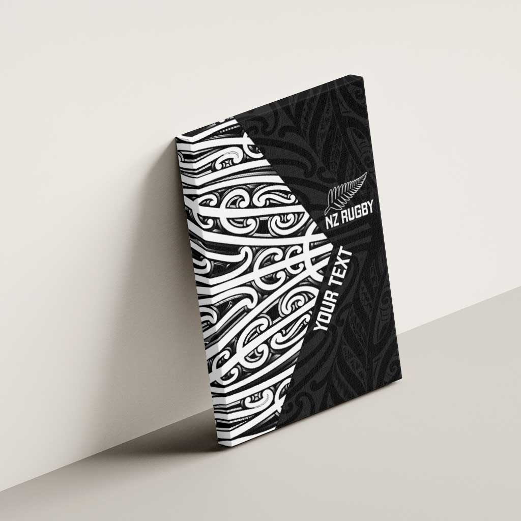 New Zealand Silver Fern Rugby Custom Canvas Wall Art Maori Koru Go Black Fern LT14 - Polynesian Pride