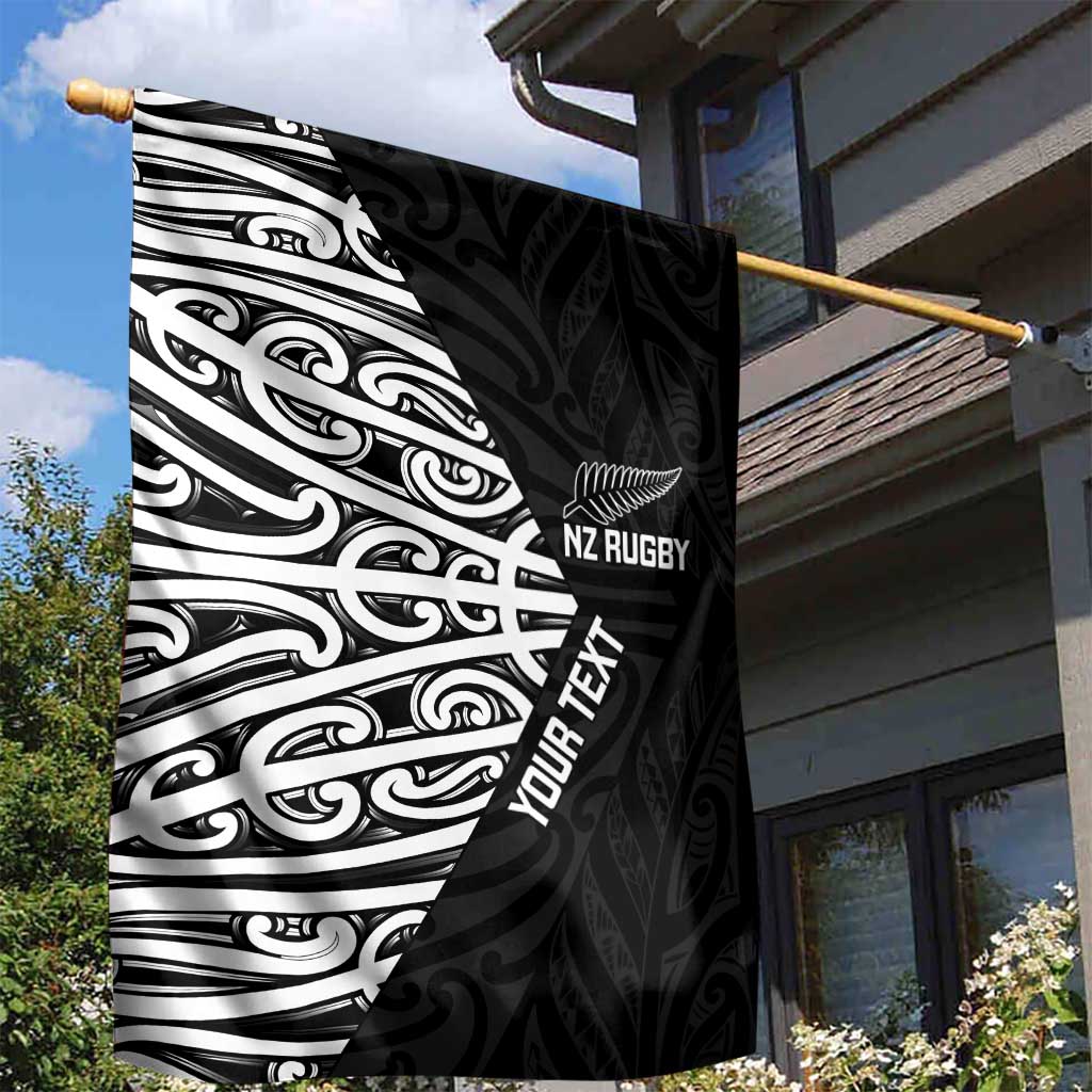 New Zealand Silver Fern Rugby Custom Garden Flag Maori Koru Go Black Fern LT14 - Polynesian Pride