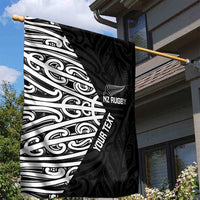 New Zealand Silver Fern Rugby Custom Garden Flag Maori Koru Go Black Fern LT14 - Polynesian Pride