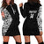 New Zealand Silver Fern Rugby Custom Hoodie Dress Maori Koru Go Black Fern - Polynesian Pride