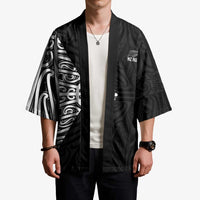 New Zealand Silver Fern Rugby Custom Kimono Maori Koru Go Black Fern LT14 - Polynesian Pride