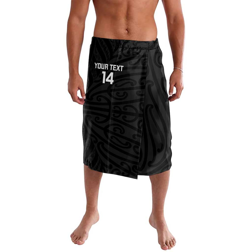 New Zealand Silver Fern Rugby Custom Lavalava Maori Koru Go Black Fern - Polynesian Pride