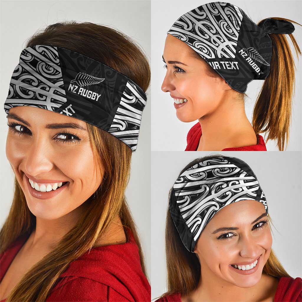 New Zealand Silver Fern Rugby Custom Neck Gaiter Maori Koru Go Black Fern LT14 - Polynesian Pride