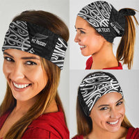 New Zealand Silver Fern Rugby Custom Neck Gaiter Maori Koru Go Black Fern LT14 - Polynesian Pride