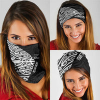 New Zealand Silver Fern Rugby Custom Neck Gaiter Maori Koru Go Black Fern LT14 - Polynesian Pride