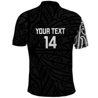 New Zealand Silver Fern Rugby Custom Polo Shirt Maori Koru Go Black Fern LT14 - Polynesian Pride