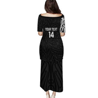 New Zealand Silver Fern Rugby Custom Puletasi Maori Koru Go Black Fern LT14 - Polynesian Pride