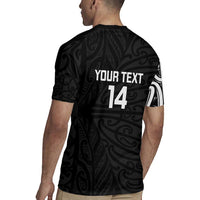 New Zealand Silver Fern Rugby Custom Rugby Jersey Maori Koru Go Black Fern LT14 - Polynesian Pride
