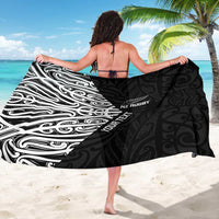 New Zealand Silver Fern Rugby Custom Sarong Maori Koru Go Black Fern LT14 - Polynesian Pride