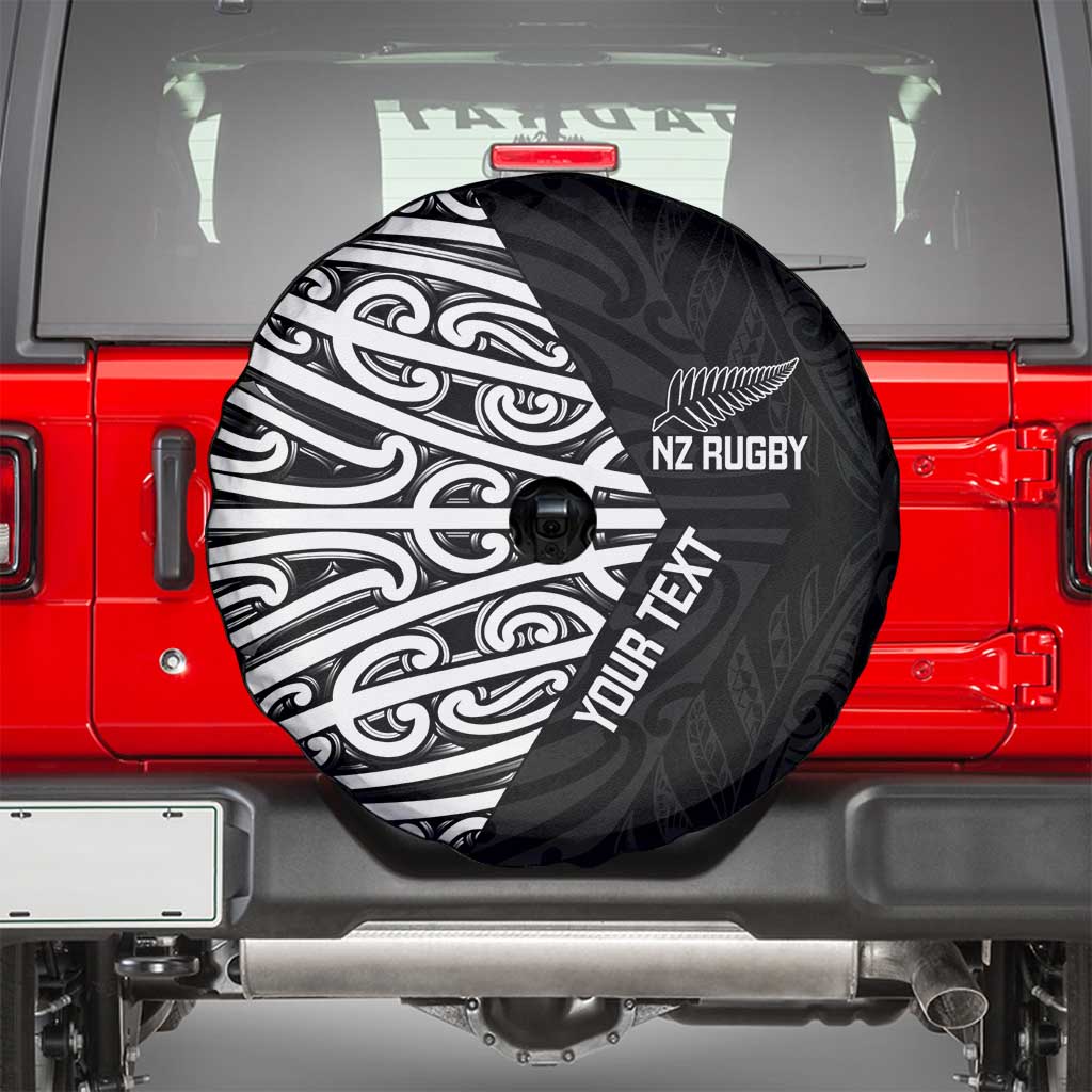 New Zealand Silver Fern Rugby Custom Spare Tire Cover Maori Koru Go Black Fern LT14 - Polynesian Pride