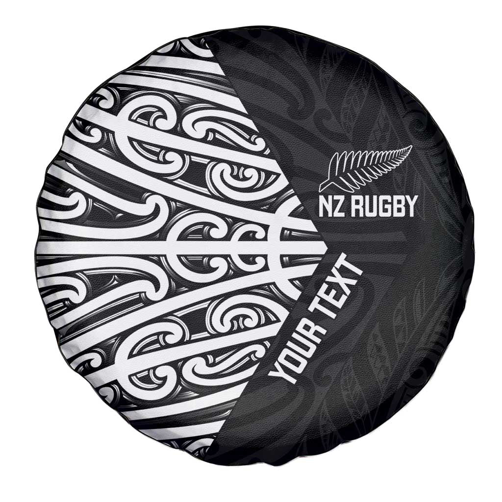 New Zealand Silver Fern Rugby Custom Spare Tire Cover Maori Koru Go Black Fern LT14 - Polynesian Pride