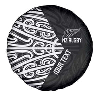 New Zealand Silver Fern Rugby Custom Spare Tire Cover Maori Koru Go Black Fern LT14 - Polynesian Pride
