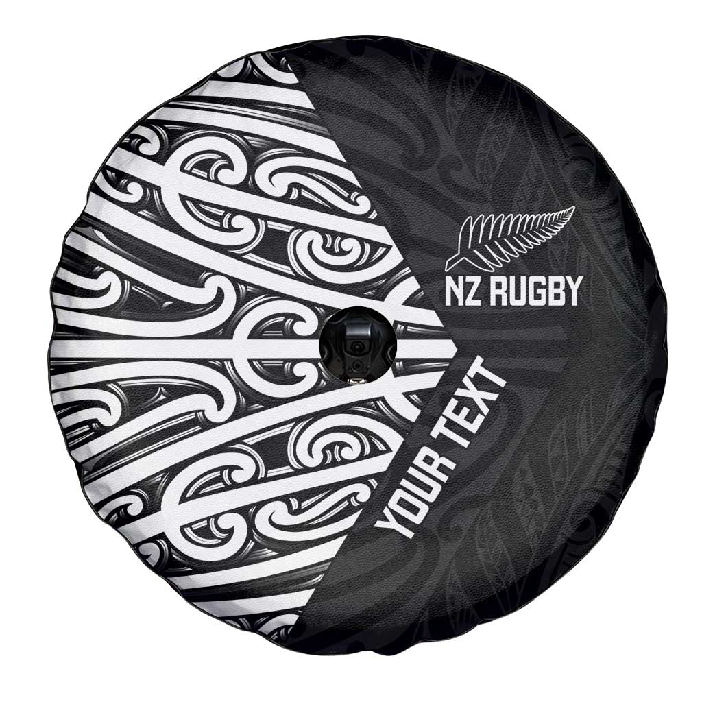 New Zealand Silver Fern Rugby Custom Spare Tire Cover Maori Koru Go Black Fern LT14 - Polynesian Pride