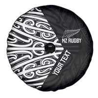 New Zealand Silver Fern Rugby Custom Spare Tire Cover Maori Koru Go Black Fern LT14 - Polynesian Pride