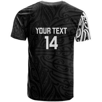 New Zealand Silver Fern Rugby Custom T Shirt Maori Koru Go Black Fern - Polynesian Pride