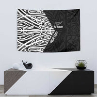New Zealand Silver Fern Rugby Custom Tapestry Maori Koru Go Black Fern LT14 - Polynesian Pride