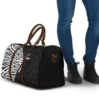 New Zealand Silver Fern Rugby Custom Travel Bag Maori Koru Go Black Fern LT14 - Polynesian Pride