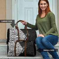 New Zealand Silver Fern Rugby Custom Travel Bag Maori Koru Go Black Fern LT14 - Polynesian Pride