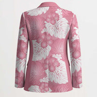 Pink Aloha Hawaii Blazer Monstera Hibiscus Plumeria Seamless Vibes LT14 - Polynesian Pride