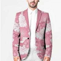 Pink Aloha Hawaii Blazer Monstera Hibiscus Plumeria Seamless Vibes LT14 - Polynesian Pride