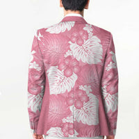 Pink Aloha Hawaii Blazer Monstera Hibiscus Plumeria Seamless Vibes LT14 - Polynesian Pride