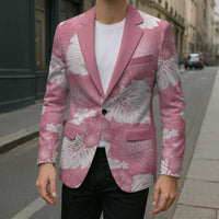 Pink Aloha Hawaii Blazer Monstera Hibiscus Plumeria Seamless Vibes LT14 - Polynesian Pride