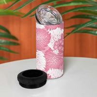 Pink Aloha Hawaii 4 in 1 Can Cooler Tumbler Monstera Hibiscus Plumeria Seamless Vibes LT14 - Polynesian Pride