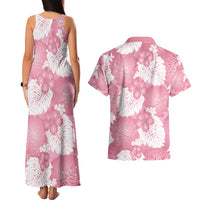 Pink Aloha Hawaii Couples Matching Tank Maxi Dress and Hawaiian Shirt Monstera Hibiscus Plumeria Seamless Vibes LT14 - Polynesian Pride