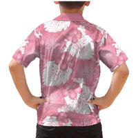 Pink Aloha Hawaii Family Matching Mermaid Dress and Hawaiian Shirt Monstera Hibiscus Plumeria Seamless Vibes LT14 - Polynesian Pride
