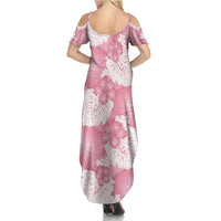 Pink Aloha Hawaii Family Matching Summer Maxi Dress and Hawaiian Shirt Monstera Hibiscus Plumeria Seamless Vibes LT14 - Polynesian Pride