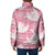 Pink Aloha Hawaii Padded Jacket Monstera Hibiscus Plumeria Seamless Vibes - Polynesian Pride