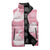 Pink Aloha Hawaii Sleeveless Puffer Jacket Monstera Hibiscus Plumeria Seamless Vibes - Polynesian Pride